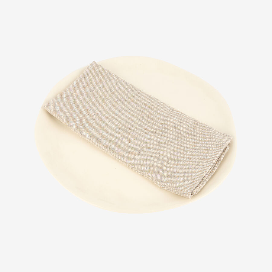 Set de 2 servilletas de algodón beige 43x43cm