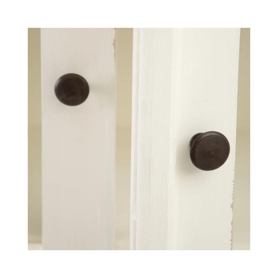 Vitrina de madera de mindi efecto envejecido Arabella 100x40x200cm