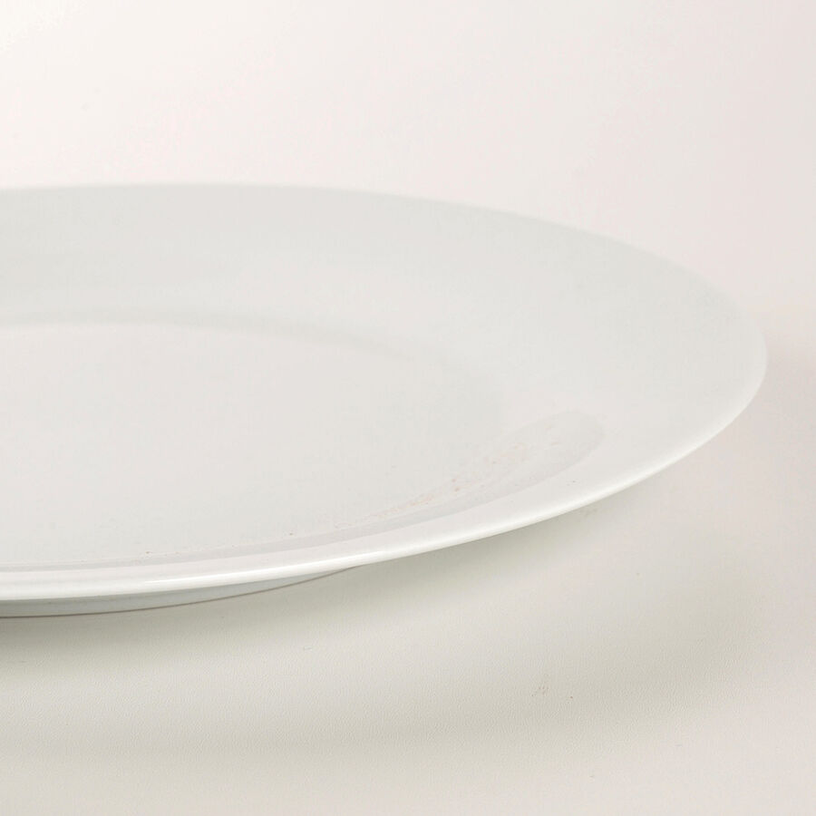 Plato llano blanco de porcelana Basic 27cm