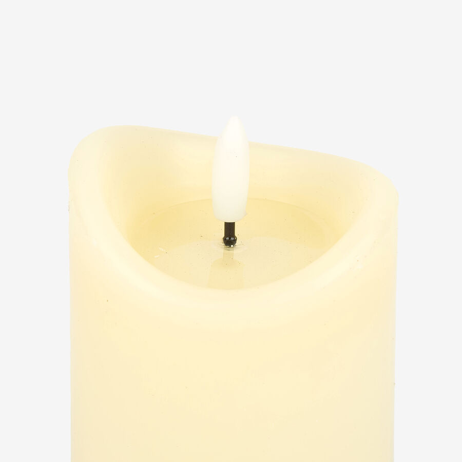 Vela decorativa LED beige Ø7x15cm