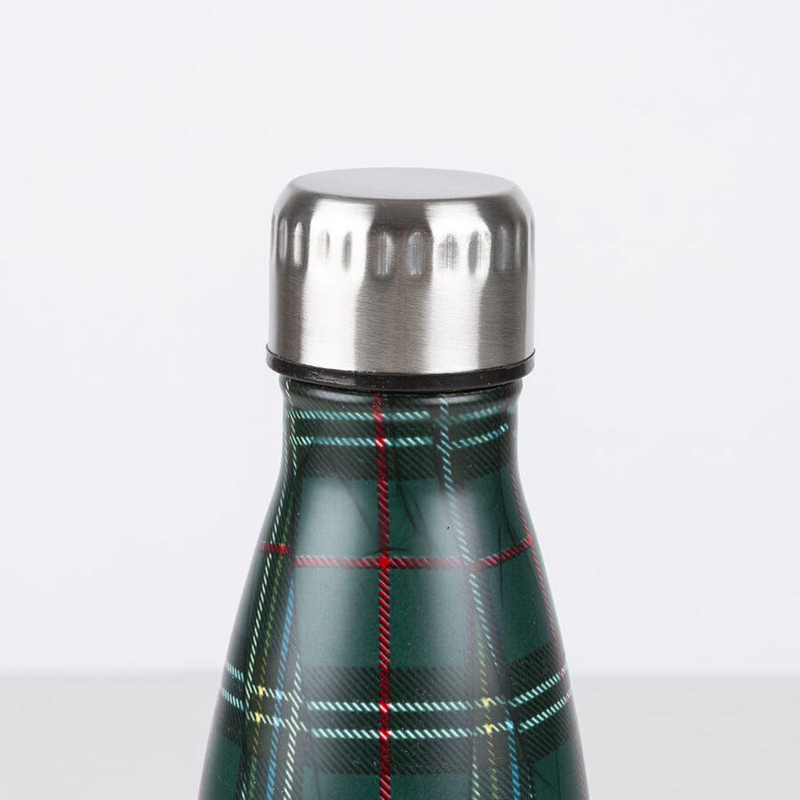 Botella térmica acero inoxidable verde tartán