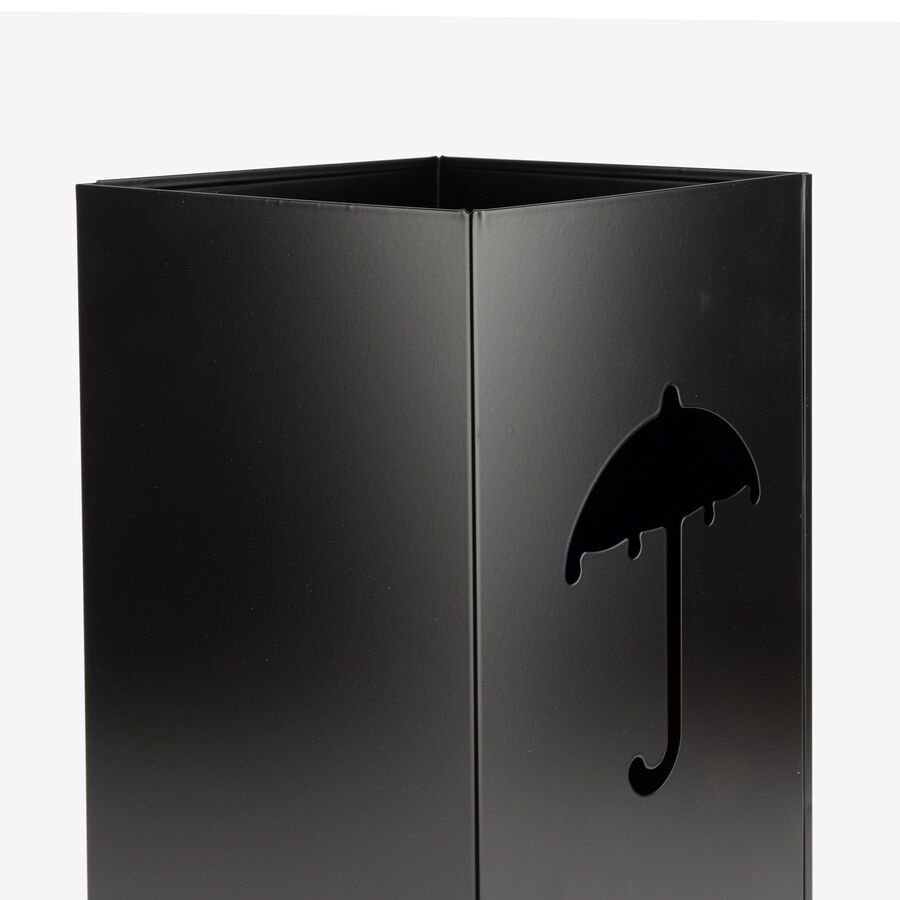 Paragüero de metal negro 19,5x19,5x47,5cm