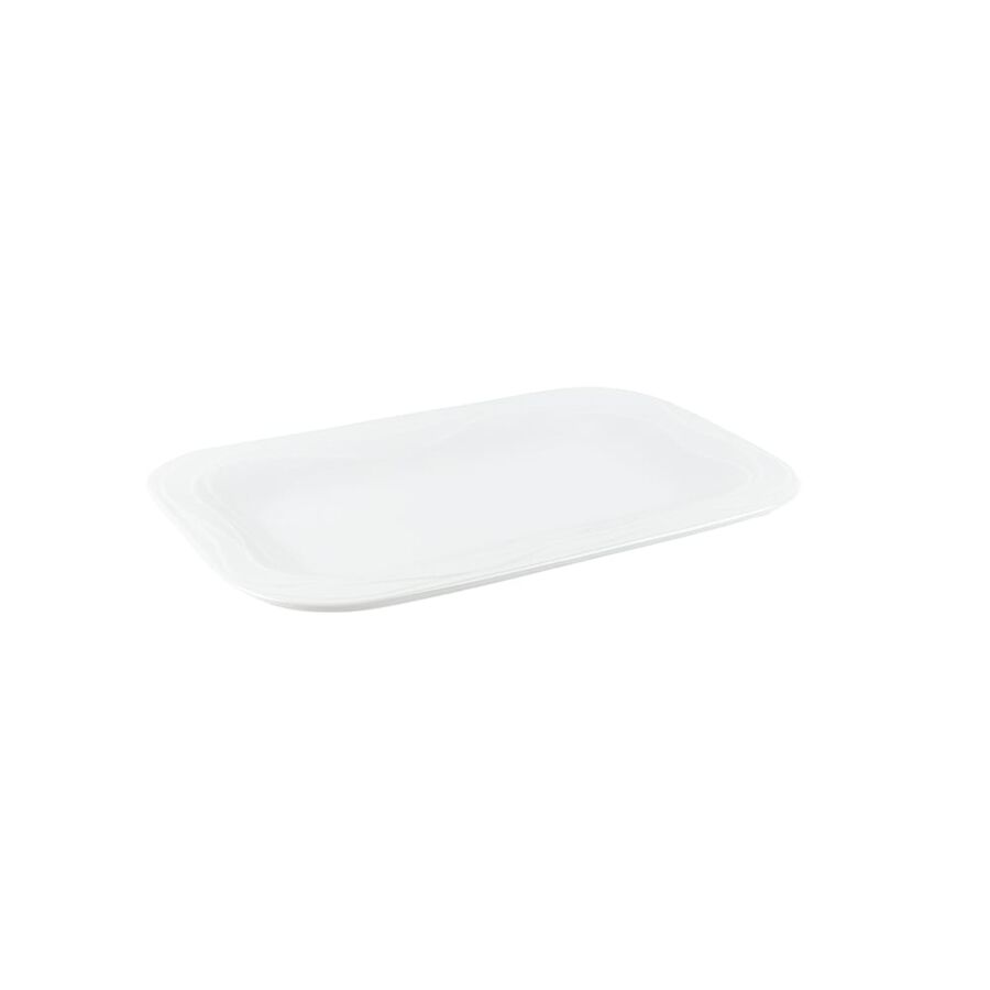 Bandejas para aperitivos de porcelana blanca Corina 25,8cm