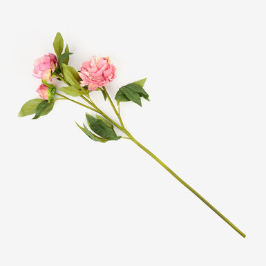 Flor artificial peonia rosa 72cm