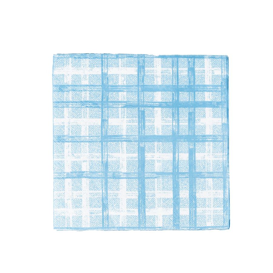 Set de 20 servilletas de papel a cuadros en 3 colores