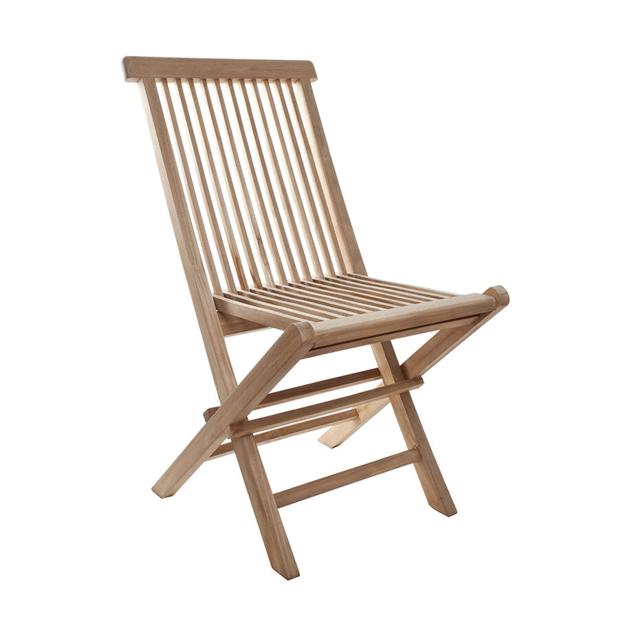 Silla de jardín plegable de madera de teca Azores 47x43cm