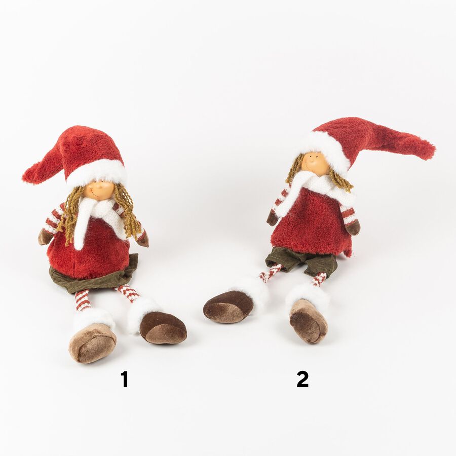 Muñeco de Navidad sentado gorro 67cm en varios modelos