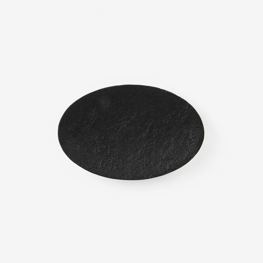 Jabonera de resina negro Fito 14x9cm