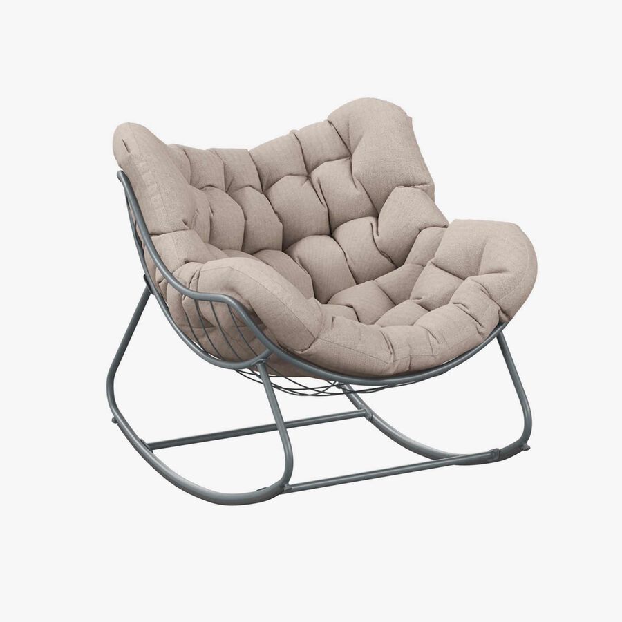 Mecedora de jard&iacute;n de acero verde Paolux 96x109x83cm