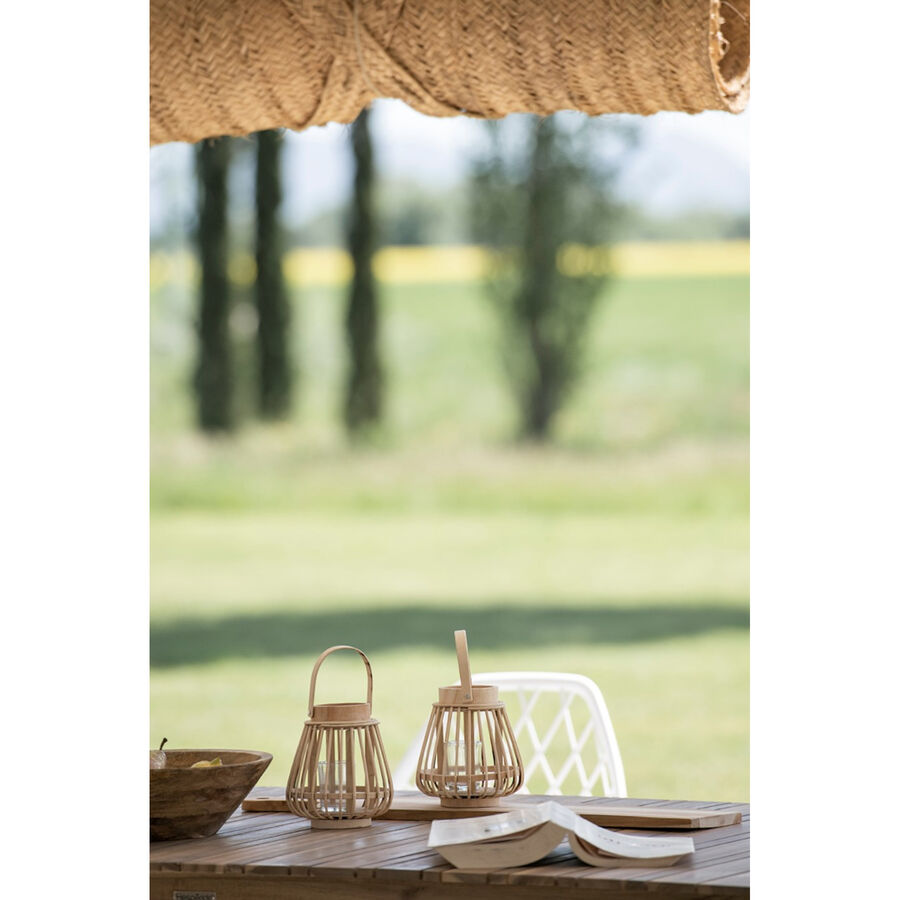 Farol redondo de bamb&uacute; &Oslash;15x16cm