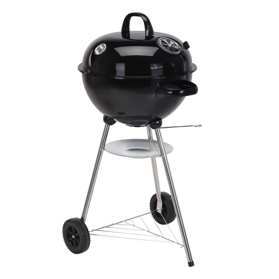 Barbacoa con ruedas negra peque&ntilde;a