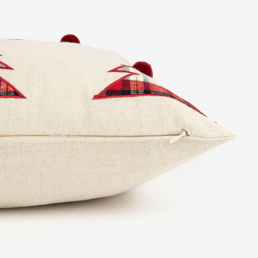 Funda de cojín tartán árboles 45x45cm