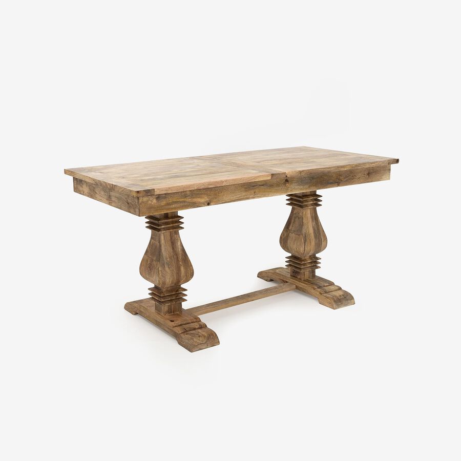 Mesa de comedor extensible de madera de mango Toulouse 160/200x80x80cm