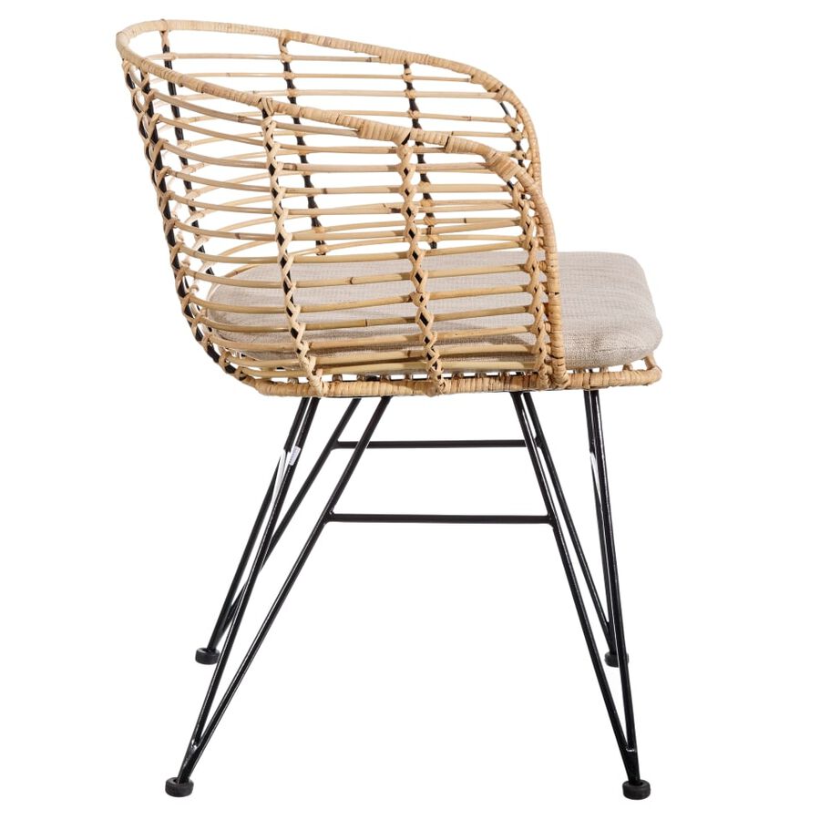 Silla de comedor con cojín 52x66x77cm