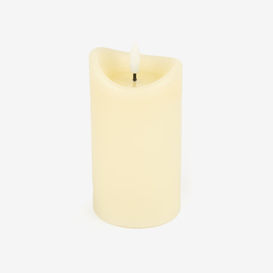 Vela decorativa LED beige &Oslash;7x13cm