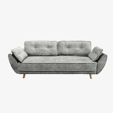 Sofá cama de 3 plazas gris Fules 212x85x85cm