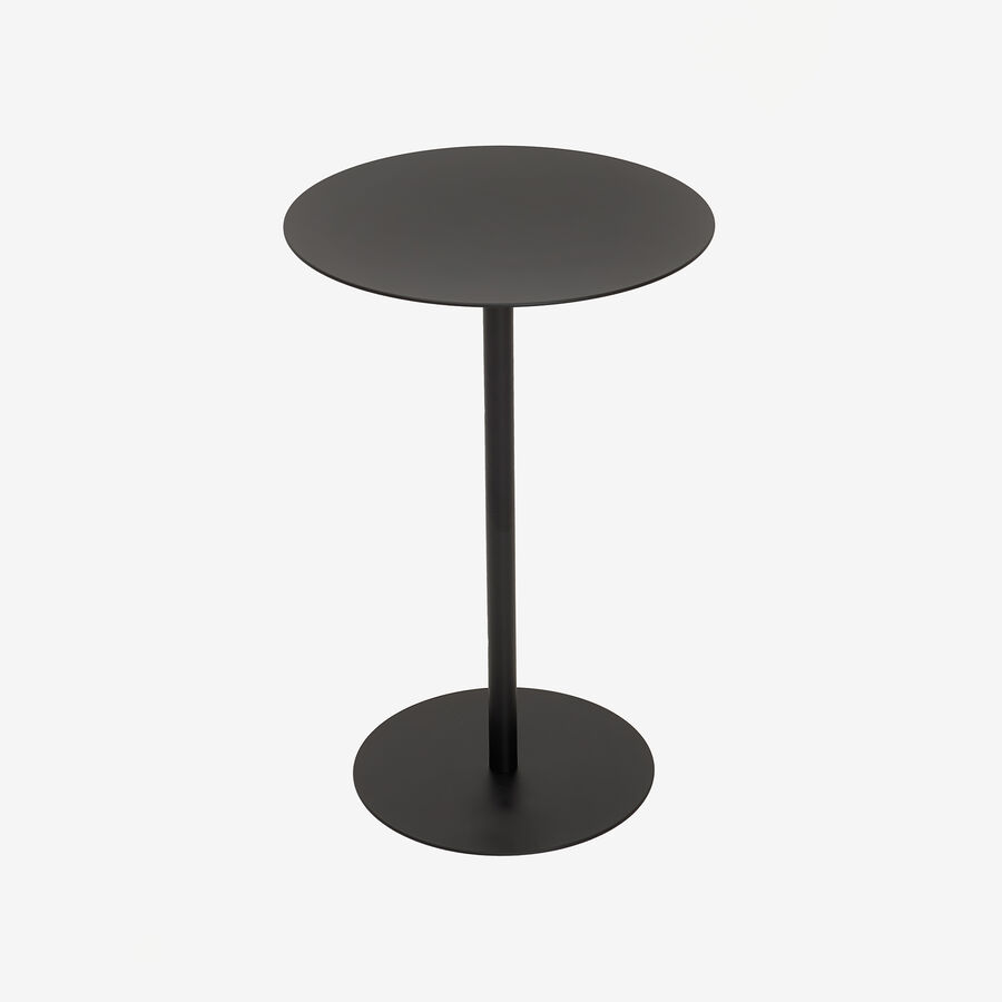 Mesa auxiliar de metal negra Malak &Oslash;35x53cm