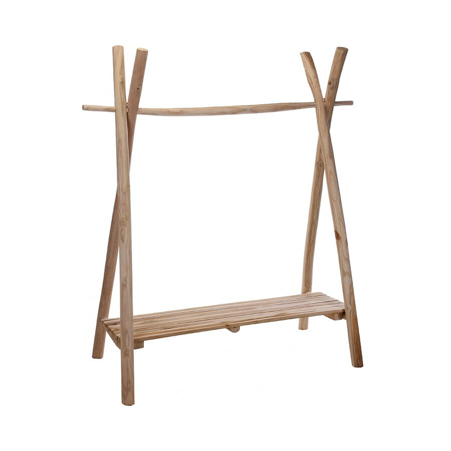 Perchero pie madera 120x70x156cm