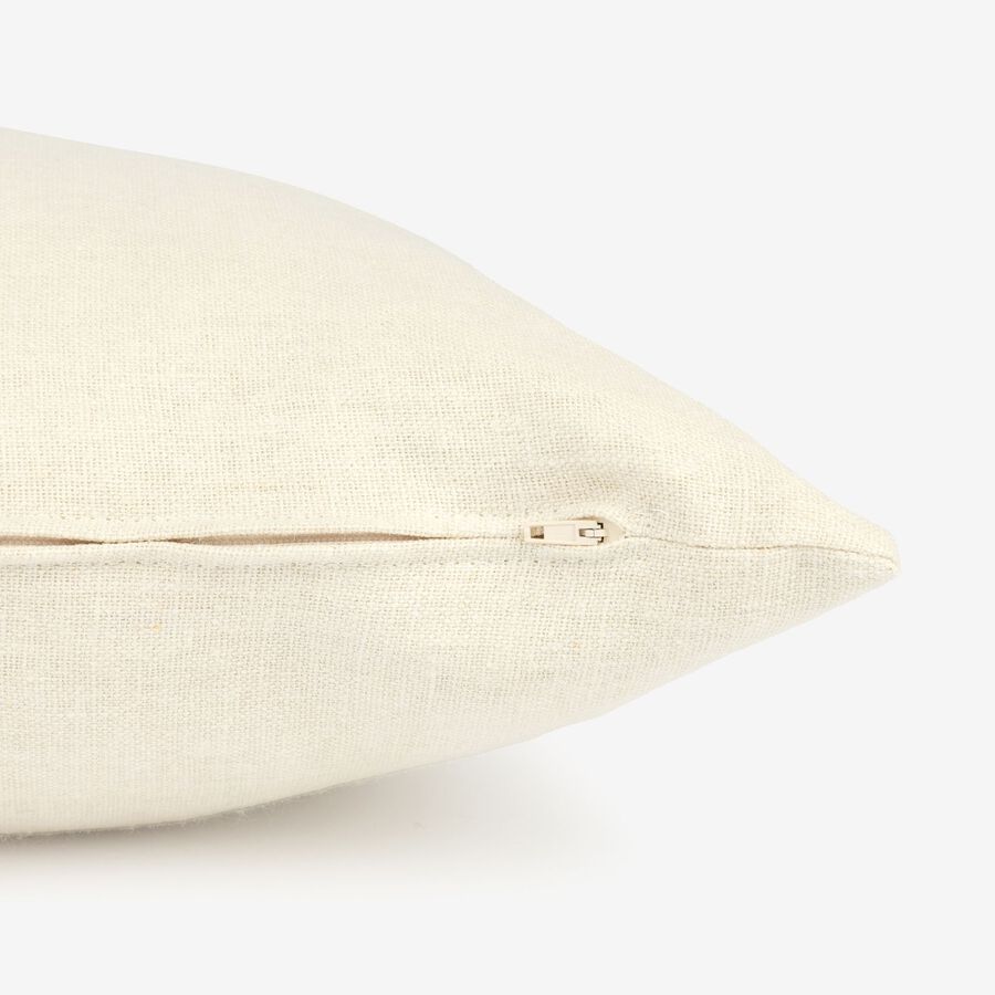 Funda de coj&iacute;n blanca de lino Detroit 30x45cm