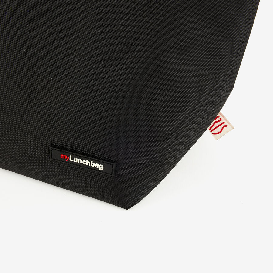 Bolsa lunchbag con asas negra 33x14x23cm 3,7L