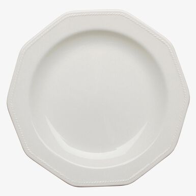 Plato llano blanco de cer&aacute;mica White windsor &Oslash;27cm