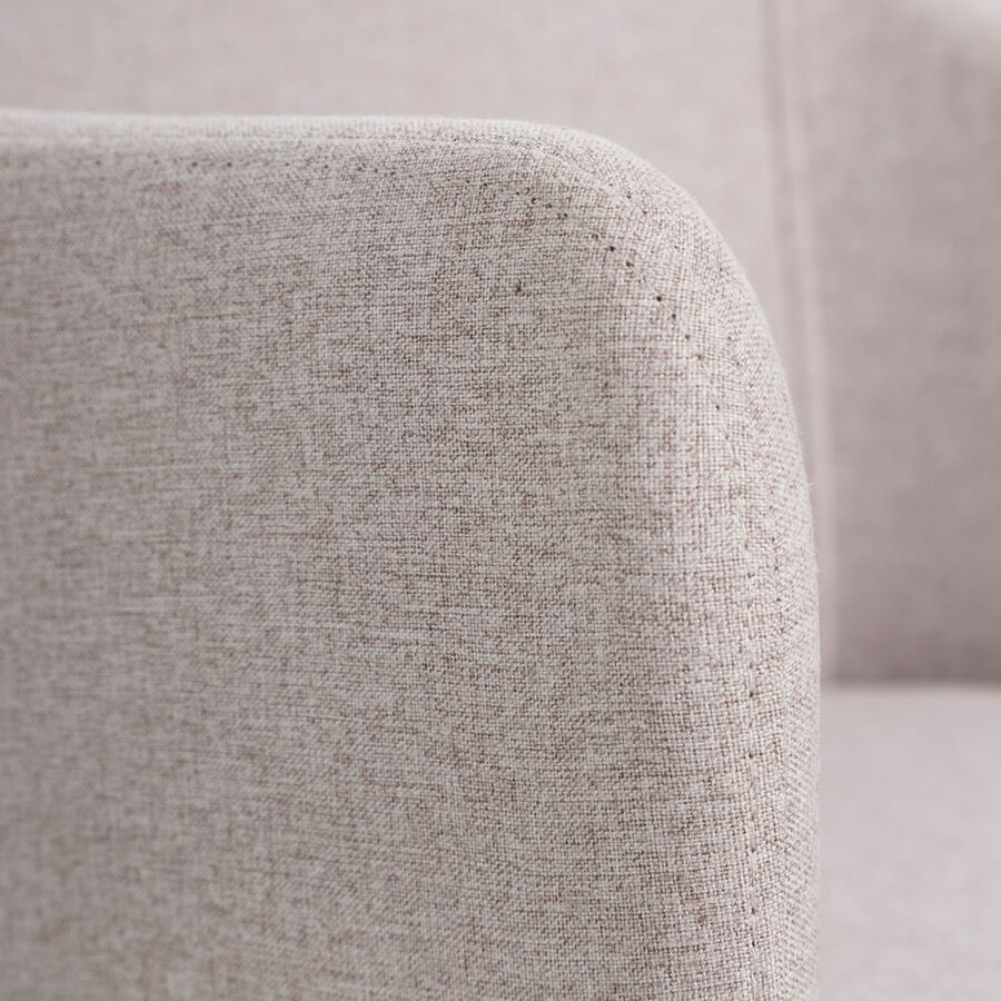 Set de 2 sillas de comedor con reposabrazos de metal beige Caleb 52x53x77cm