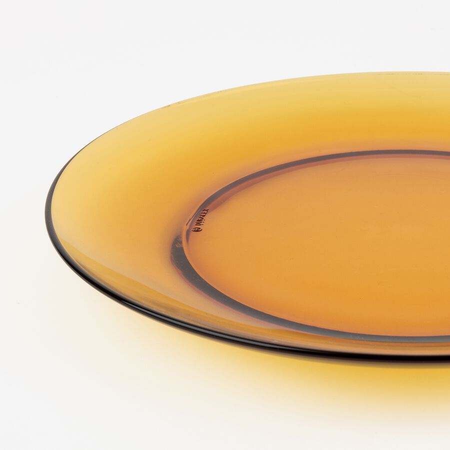 Plato llano de vidrio opal Lys Ambar Duralex Picardie Ø23cm
