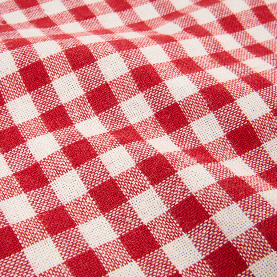 Mantel individual con volante rojo Vichy 32x45cm