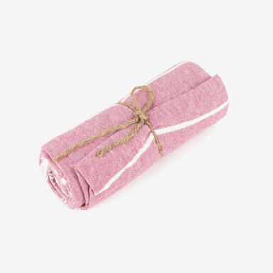 Pareo de algodón con rayas rojas Cannes 85x170cm