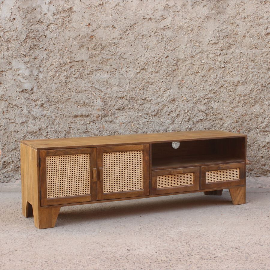 Mueble de televisión de madera de mango Merlín 175x45x57cm Clau&Chloe
