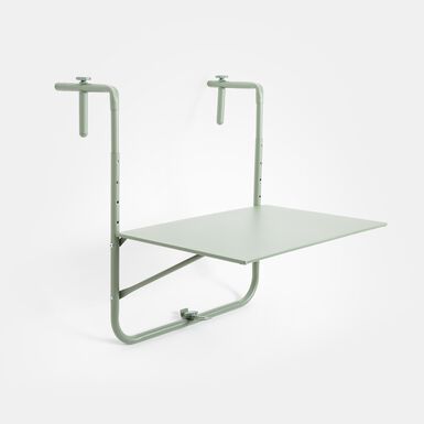 Mesa de balcón verde de metal 60x43cm