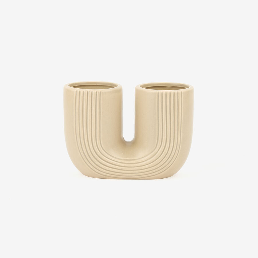 Jarrón cerámica blanca Daira 16cm