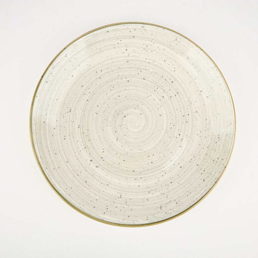 Vajilla de 18 piezas de porcelana gris Hoian