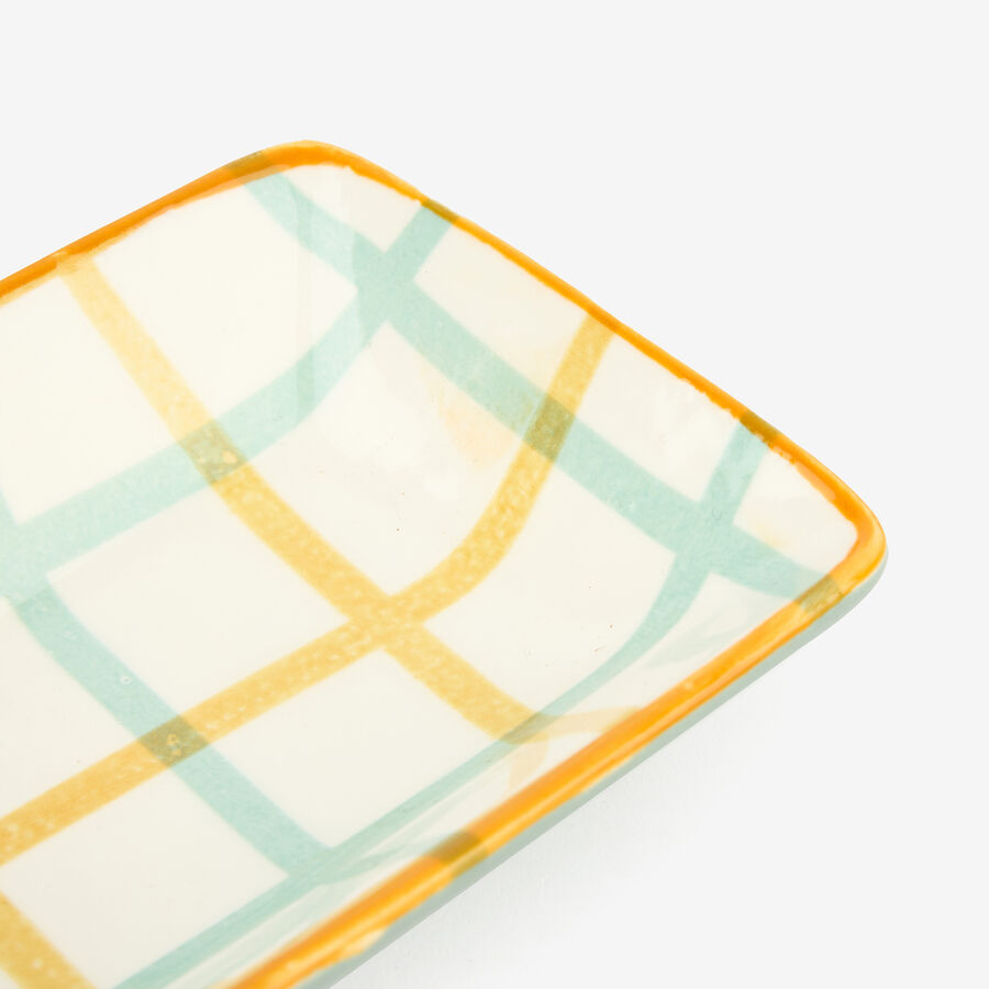 Fuente de cerámica cuadros Beida 7x9cm