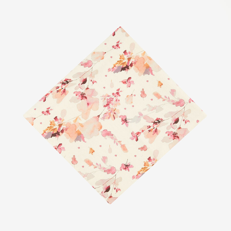 Funda de cojín de algodón cuadrada rosa Florisa 45x45cm