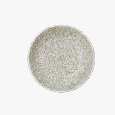 Plato hondo gris efecto piedra de porcelana Travertin &Oslash;20cm