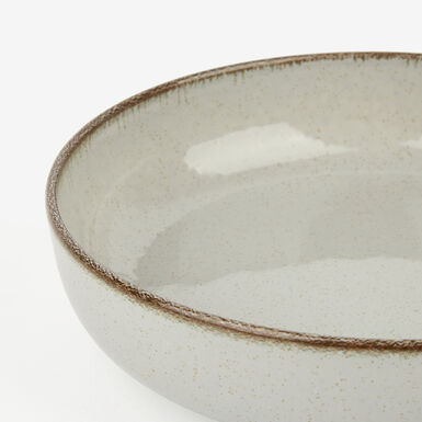 Plato hondo de porcelana gris Olite Ø19cm