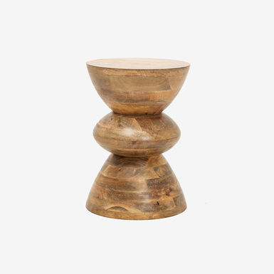 Mesa auxiliar de madera de mango Maras Ø30,5x40cm