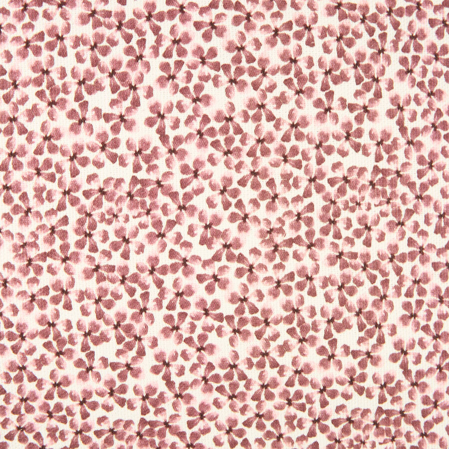 Funda de cojín de algodón granate Anémona 45x45cm