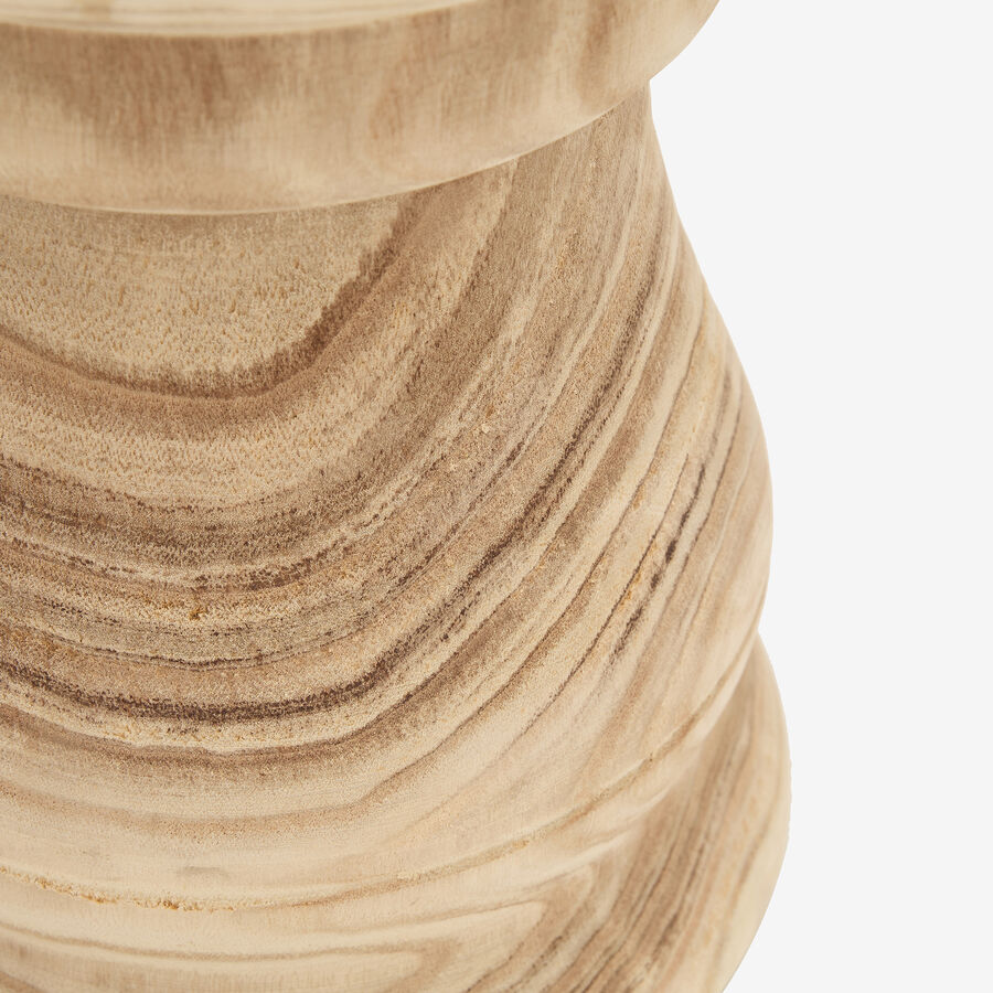 Mesa auxiliar de madera paulownia Adara &Oslash;28x40cm