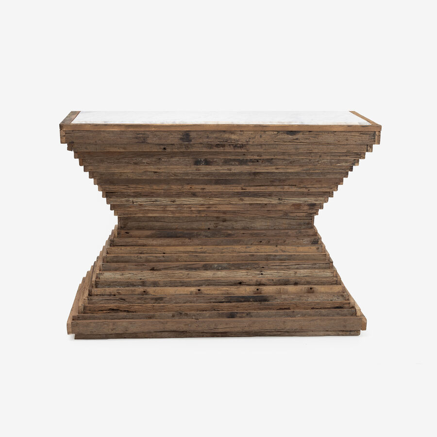 Consola de madera de olmo reciclada Pisco 120x45x87cm