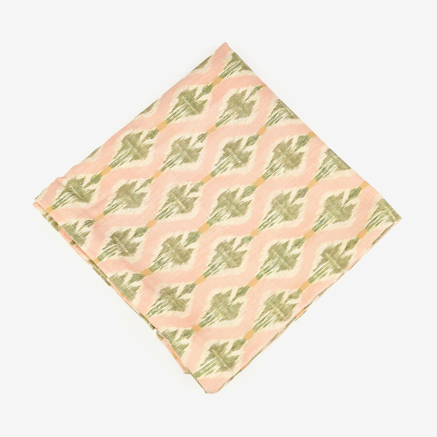 Funda de cojín de algodón rosa claro Ikat 45x45cm