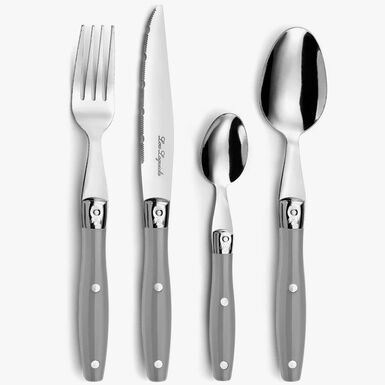Cubertería de 24 piezas acero inoxidable gris Slate