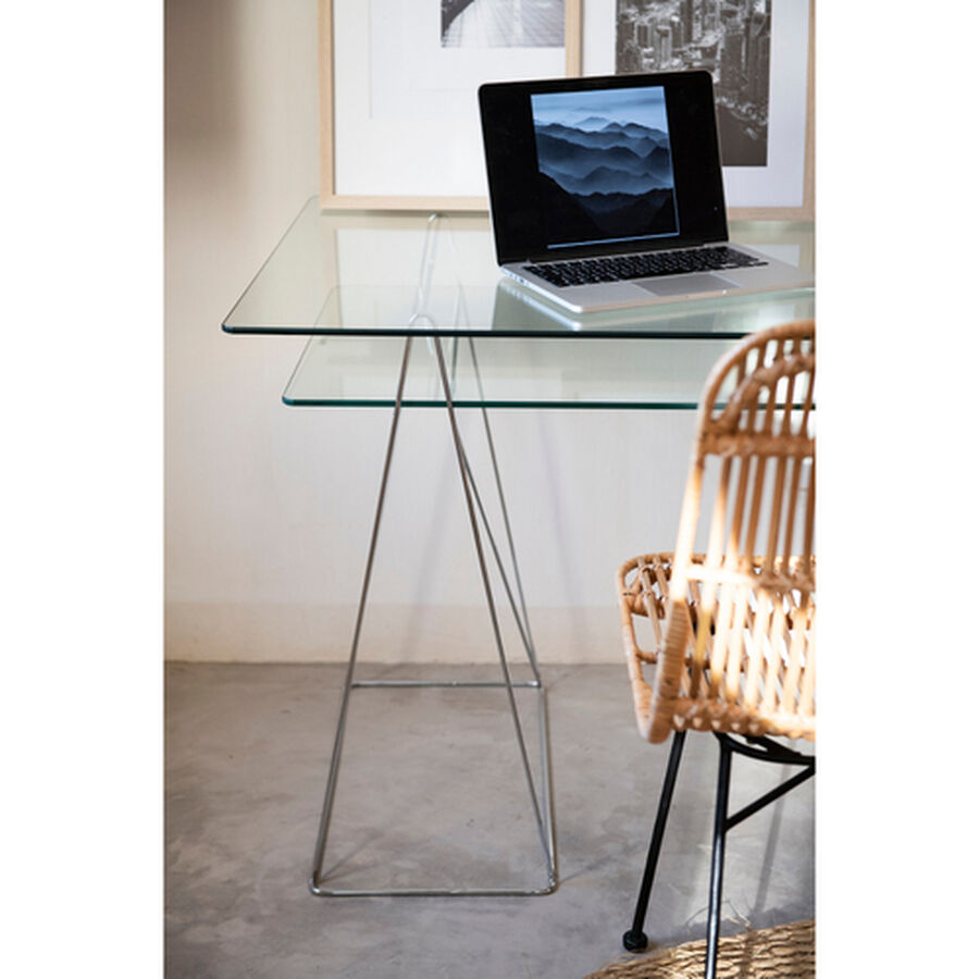 Mesa de escritorio de cristal Office 130x70x72cm