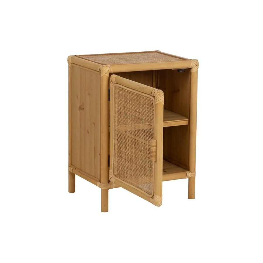 Mesa de noche de ratán Toscana 46x35x60cm