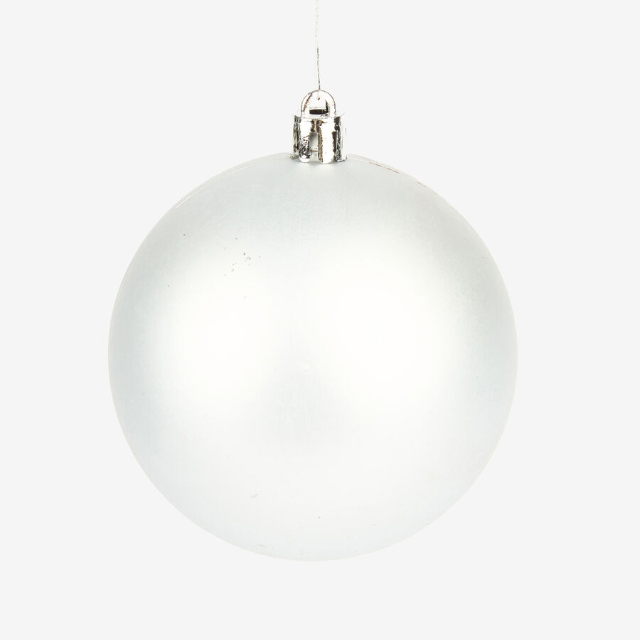 Set de 6 bolas decorativas plateadas &Oslash;8cm