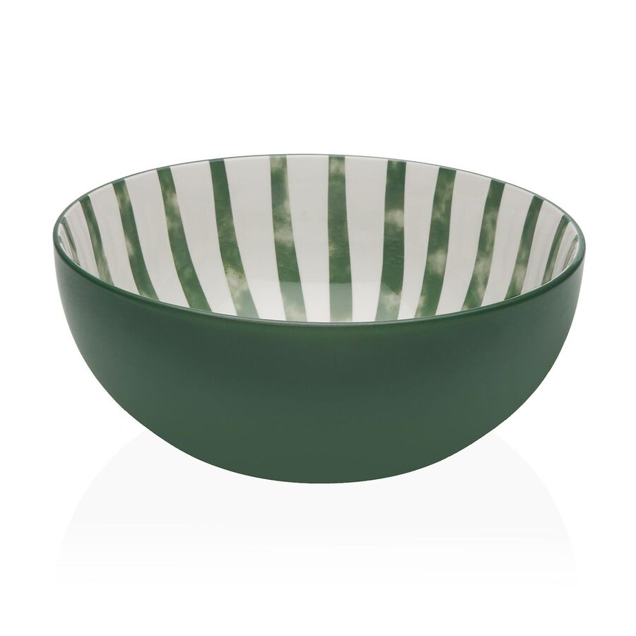 Ensaladera cer&aacute;mica verde Lisa 22cm