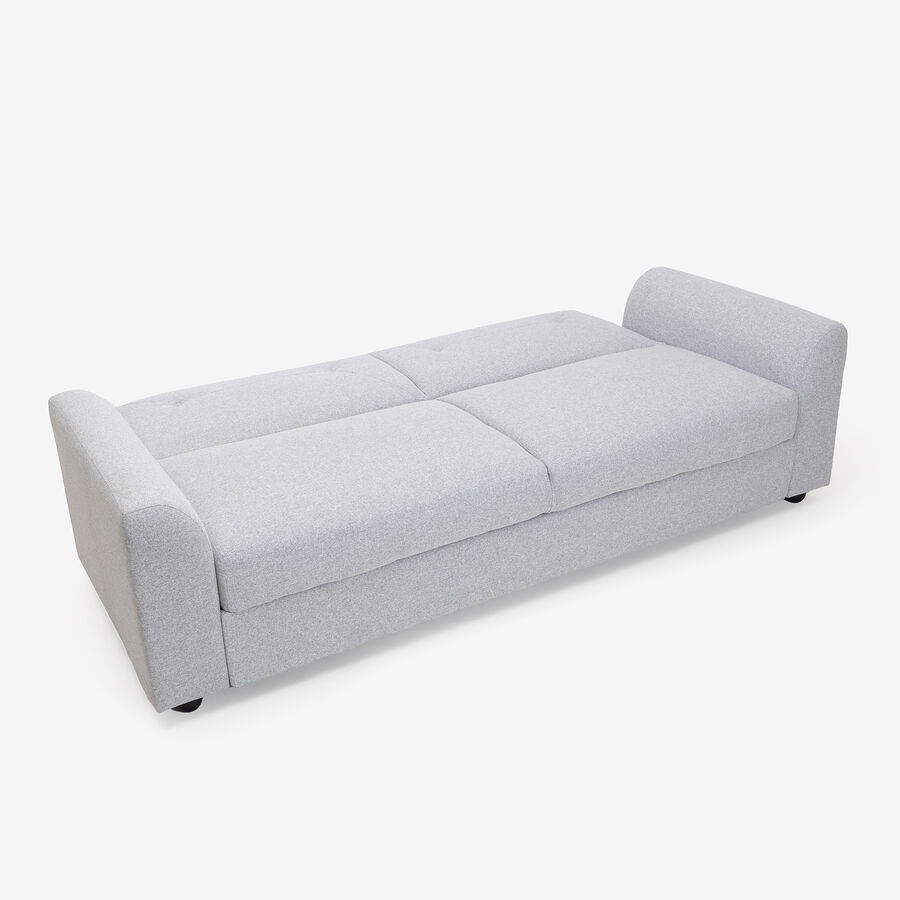 Sofá cama de 3 plazas gris Barita 216x85x85cm