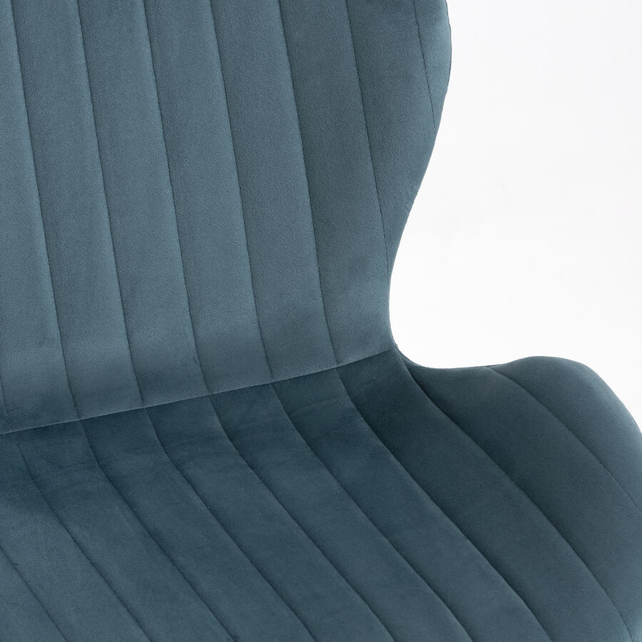 Silla de comedor de terciopelo azul Lydia 54x50x86cm Clau&Chloe