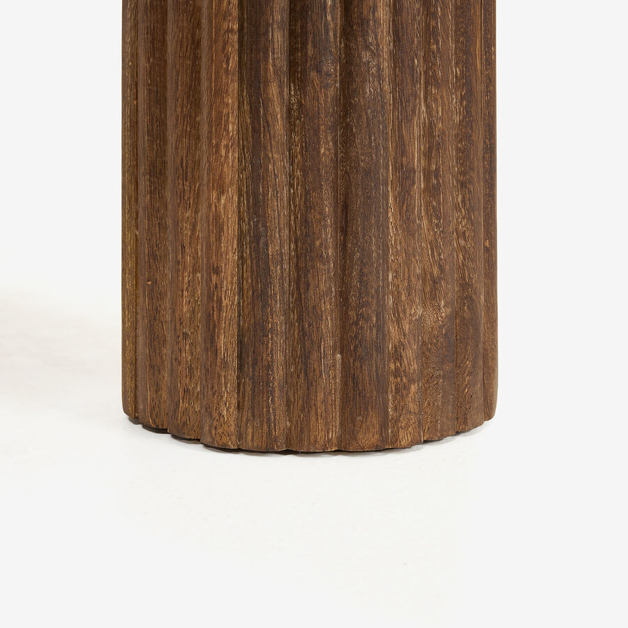 Mesa auxiliar de mármol blanco Cribs Ø80x40 Clau&Chloe